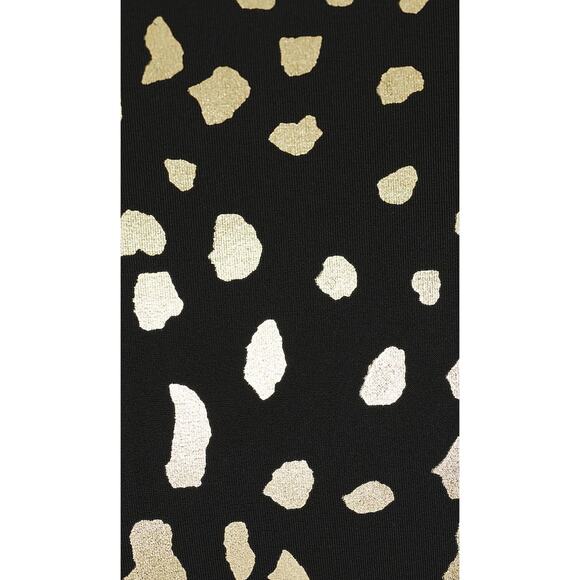 Beach Riot High Rise Cheeky Emmy Ribbed Bikini Bottoms in Black Gold Spot XS - Picture 3 of 8